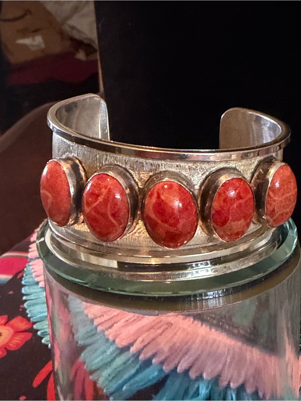 Textured Sterling Spiny & Sterling Cuff